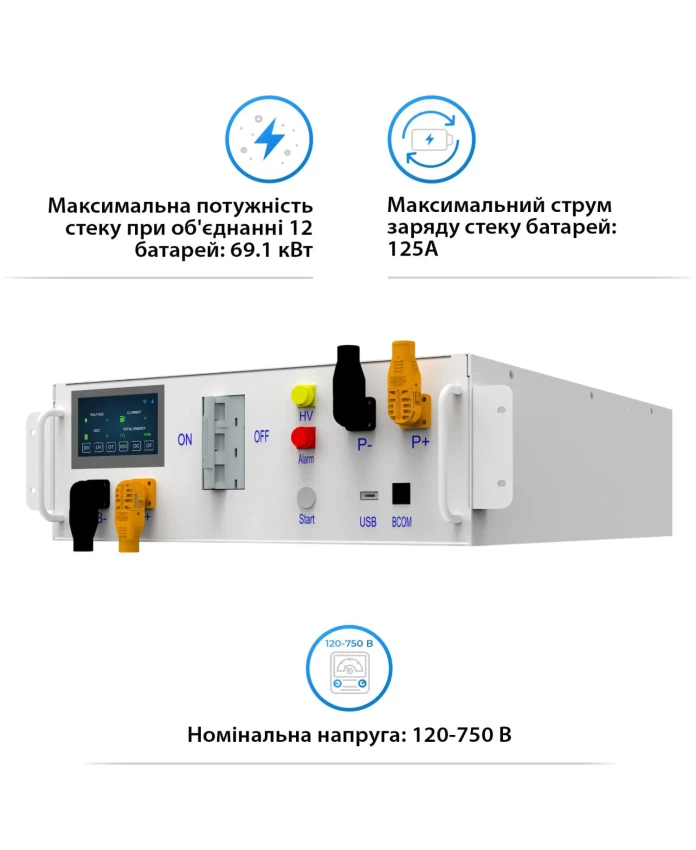 Блок керування акумуляторами Deye HVB750V/100A