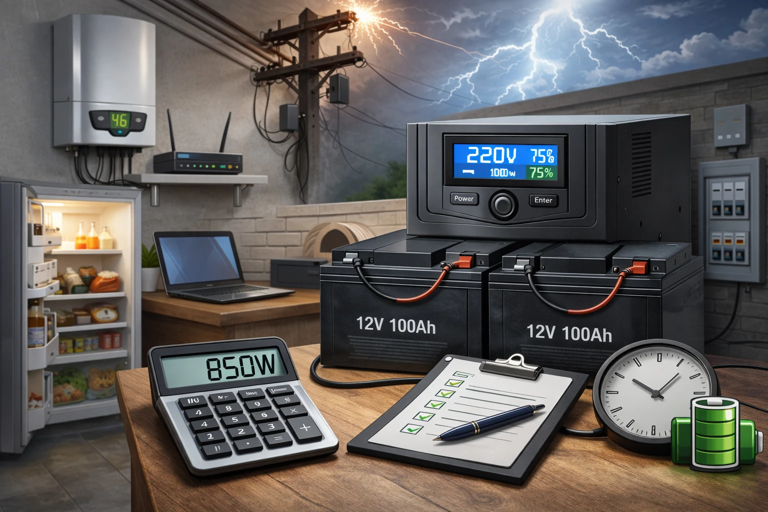 Как правильно рассчитать мощность ИБП-комплекта для дома